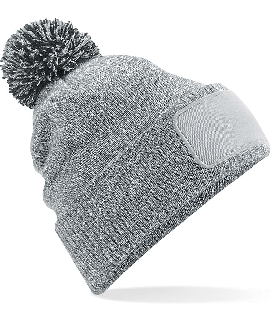 Rolling Oval Pom Pom Beanie Hat