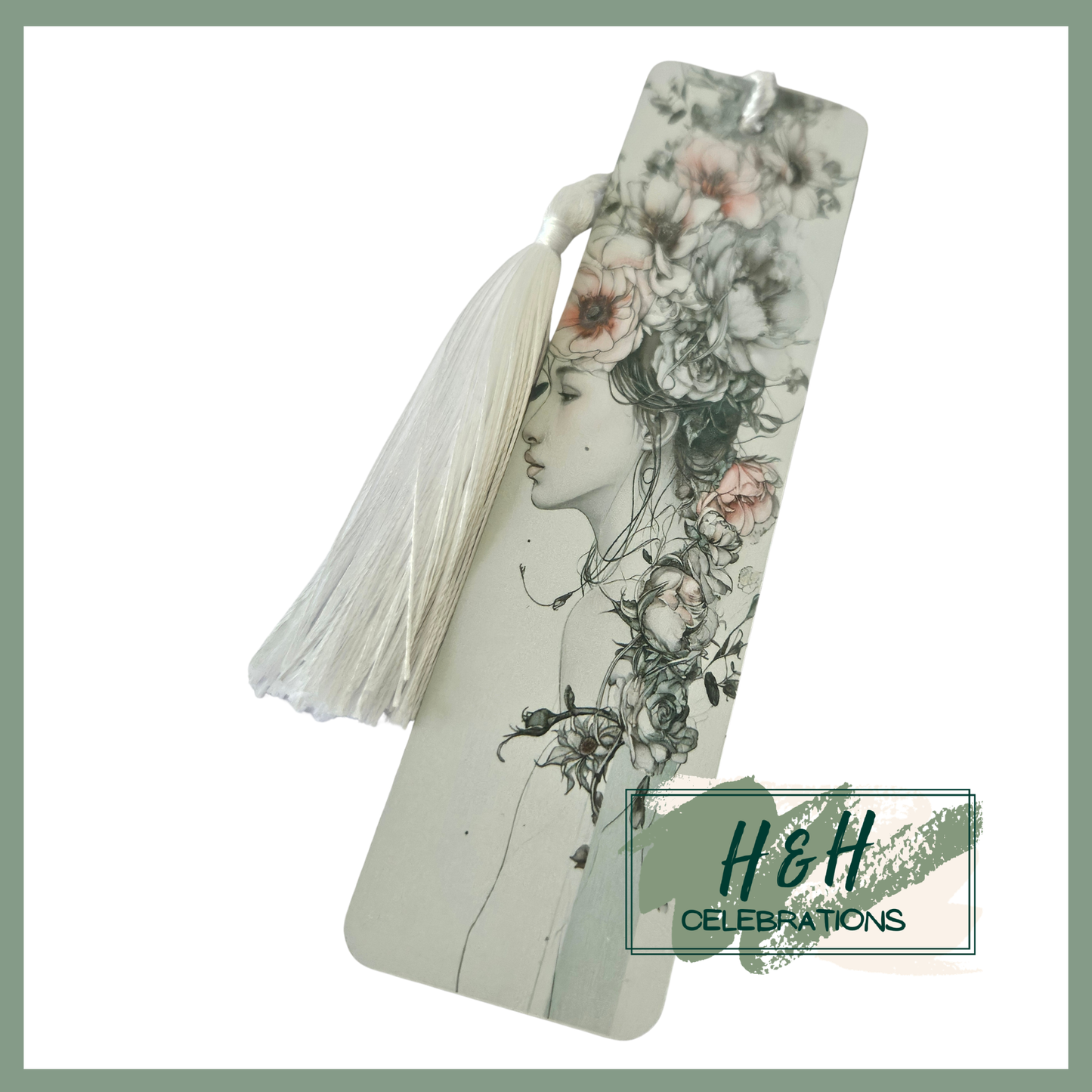 Floral Lady Bookmark