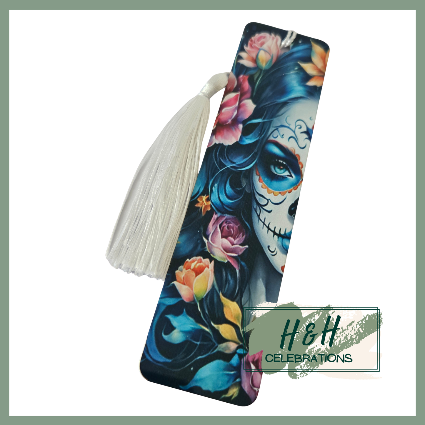 Blue Day Of The Dead Girl Bookmark
