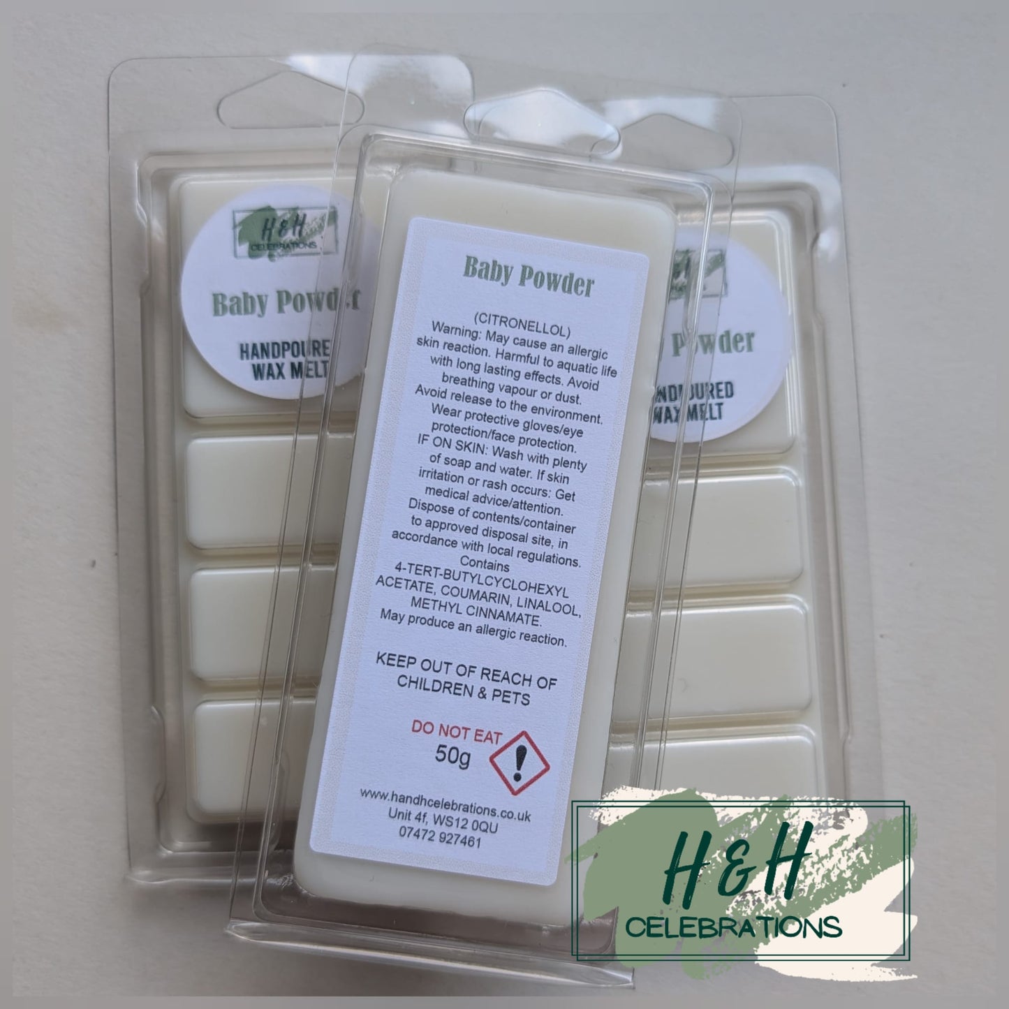 Baby Powder Wax Melt Snap Bar