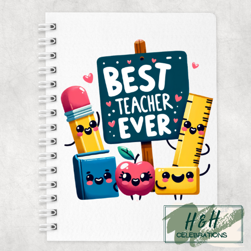 Best Teacher Ever Stationery A5 Lined Notepad