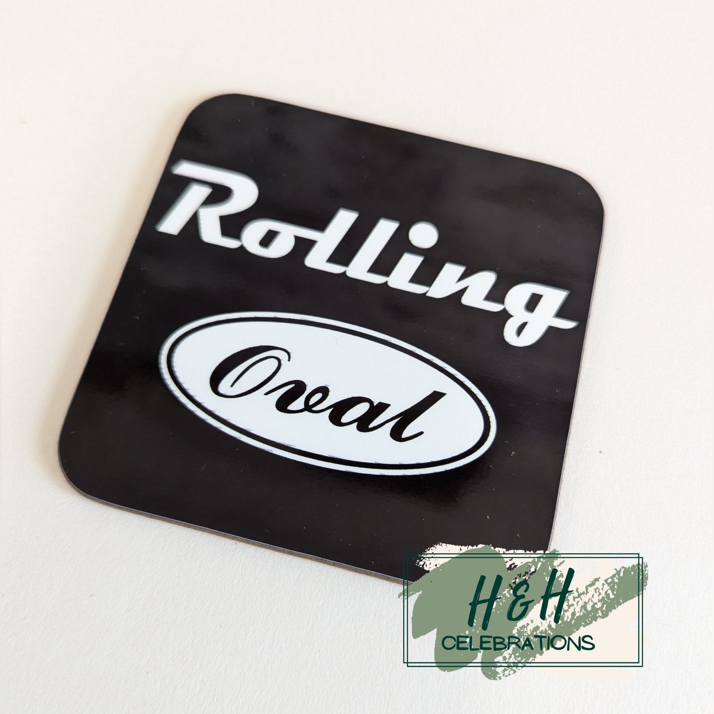 Rolling Oval Mdf Coaster
