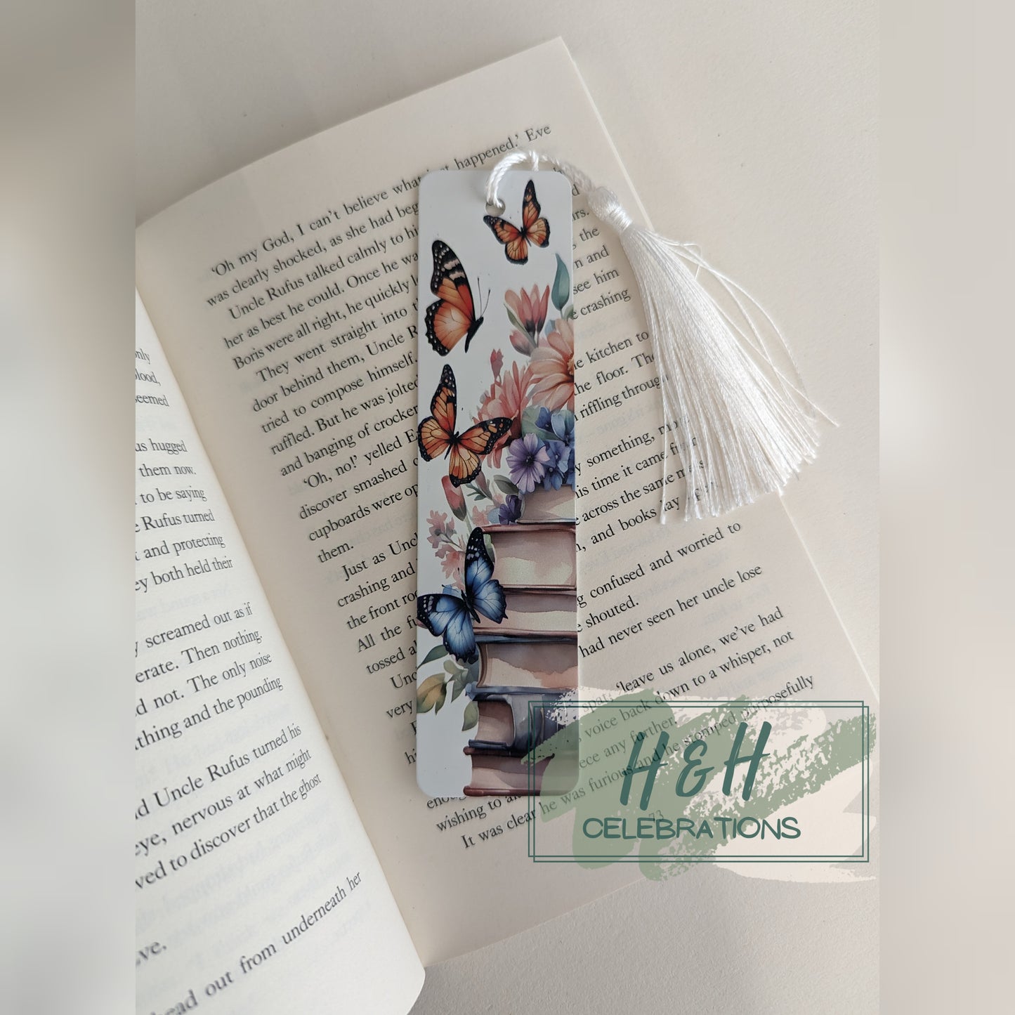 Butterflies On Books Bookmark