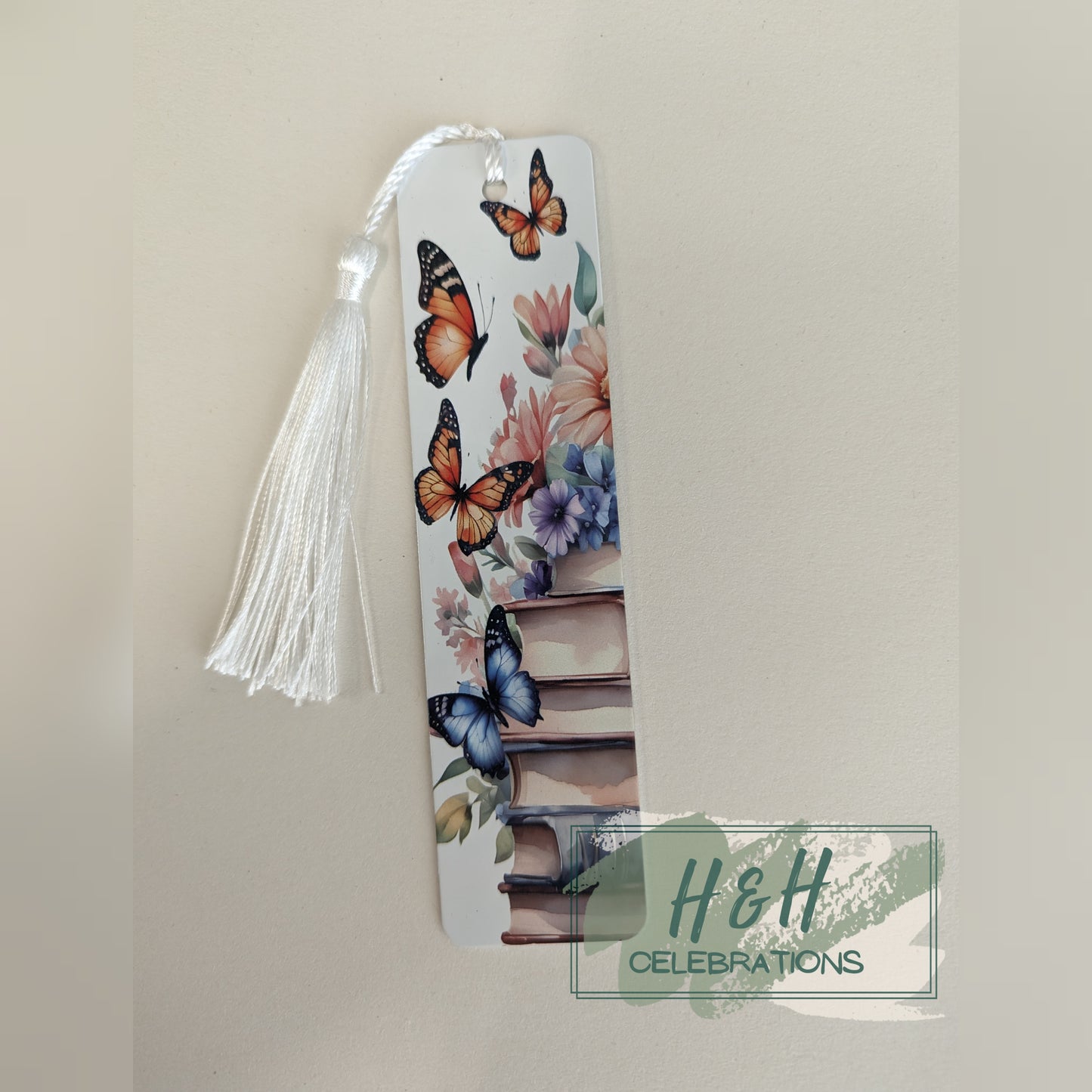 Butterflies On Books Bookmark