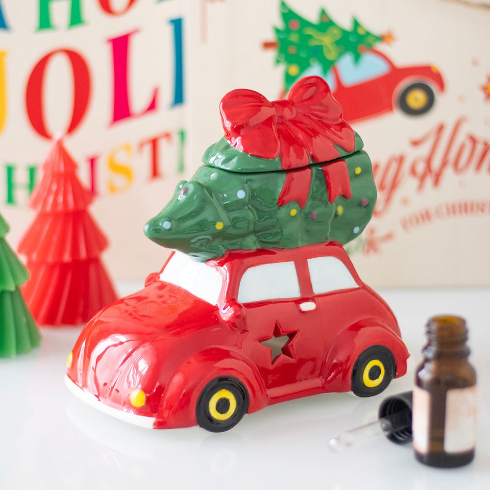 Car With Christmas Tree Wax Melt Burner