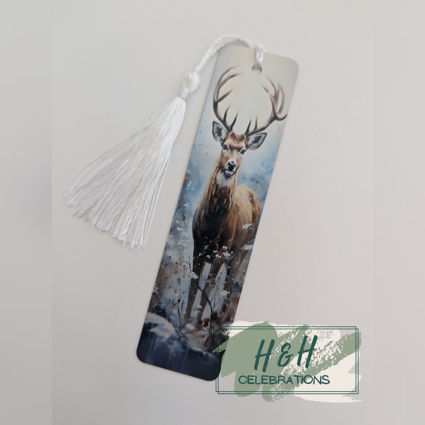 Deer In A Snowy Forest Bookmark