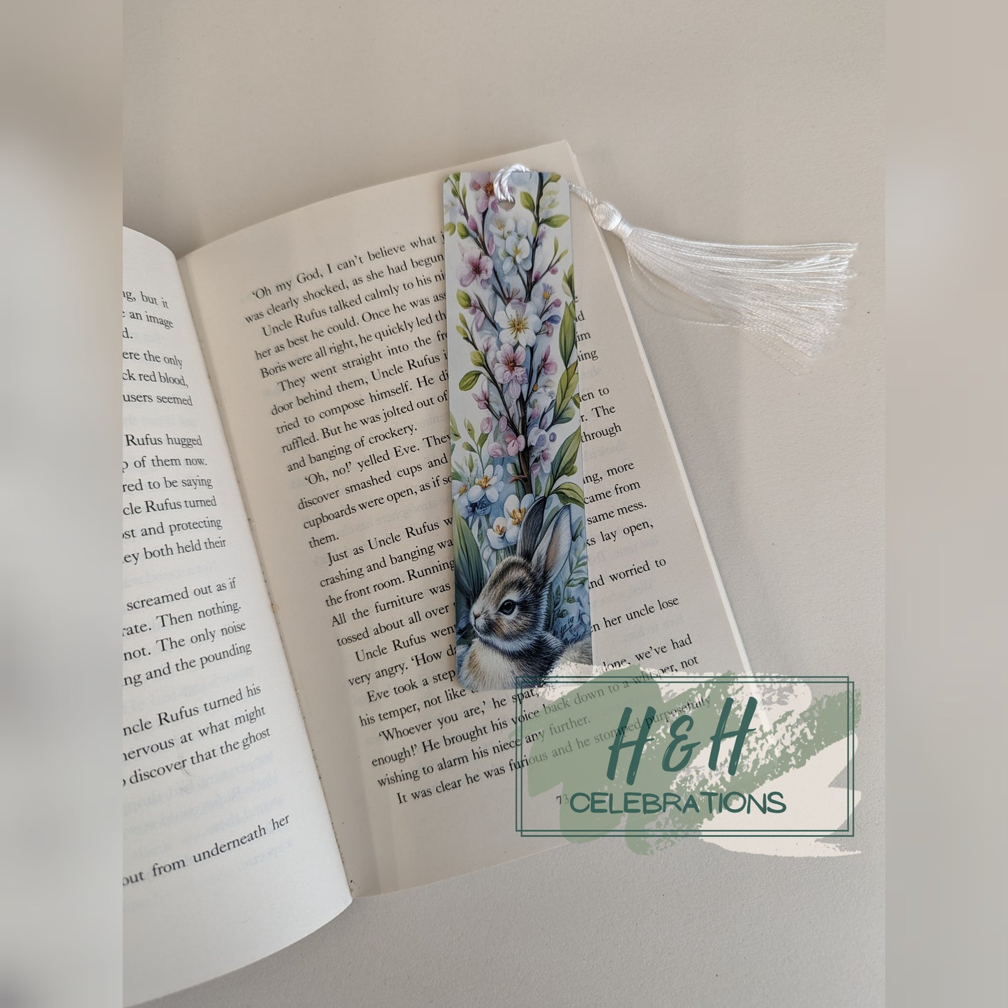 Floral Bunny Bookmark