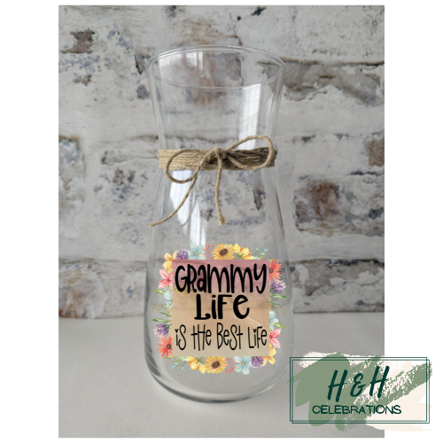The Best Life Glass Vase