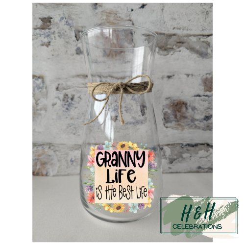 The Best Life Glass Vase