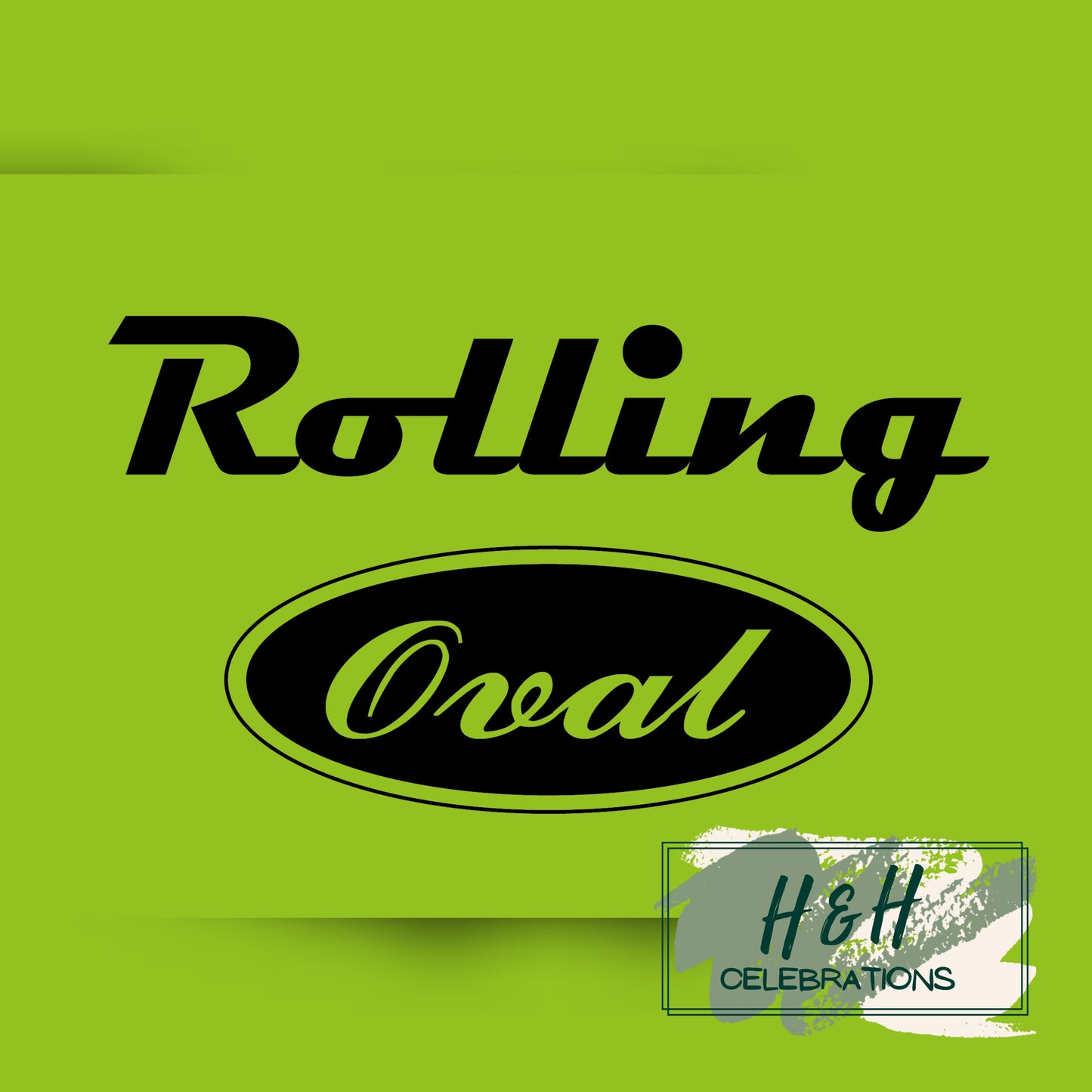 Rolling Oval Glass Clock