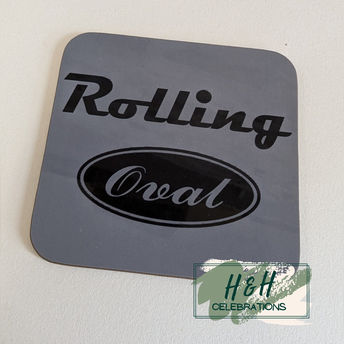 Rolling Oval Mdf Coaster