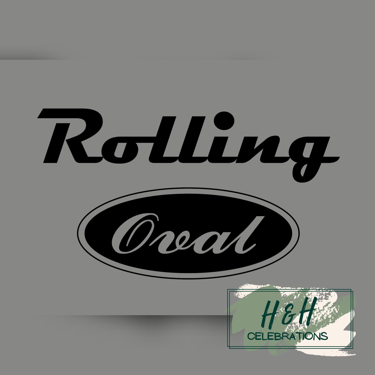 Rolling Oval Glass Clock