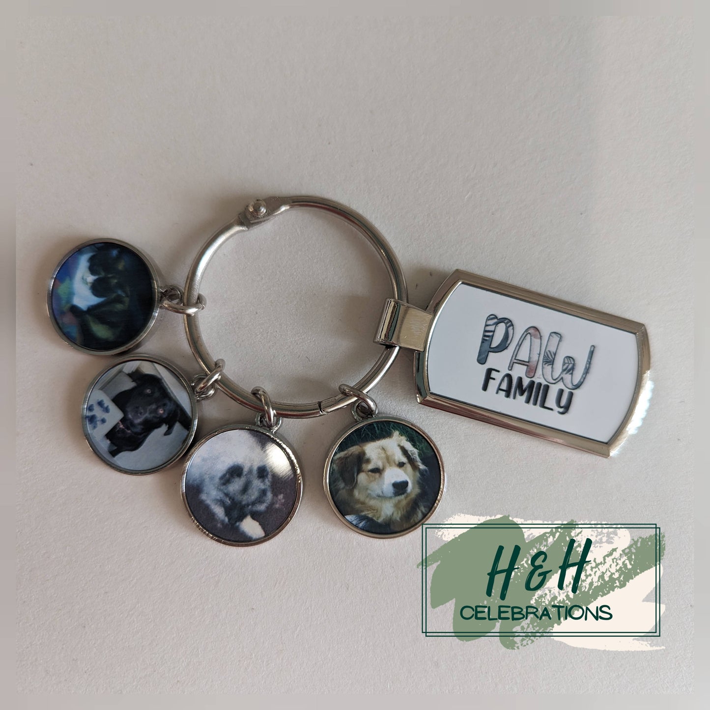 Personalised Photo Charm Keyring