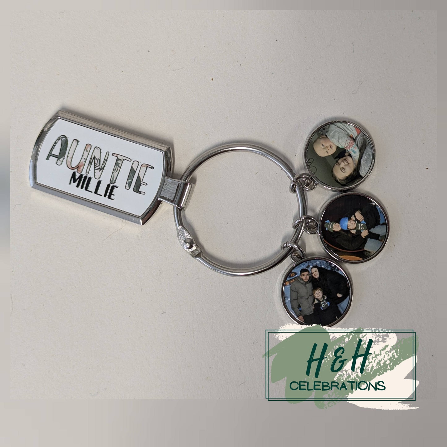 Personalised Photo Charm Keyring