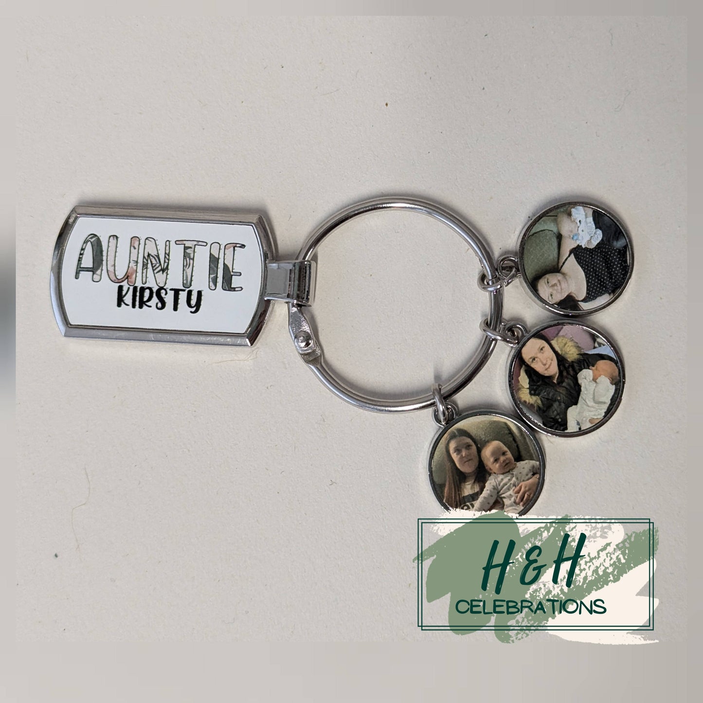 Personalised Photo Charm Keyring