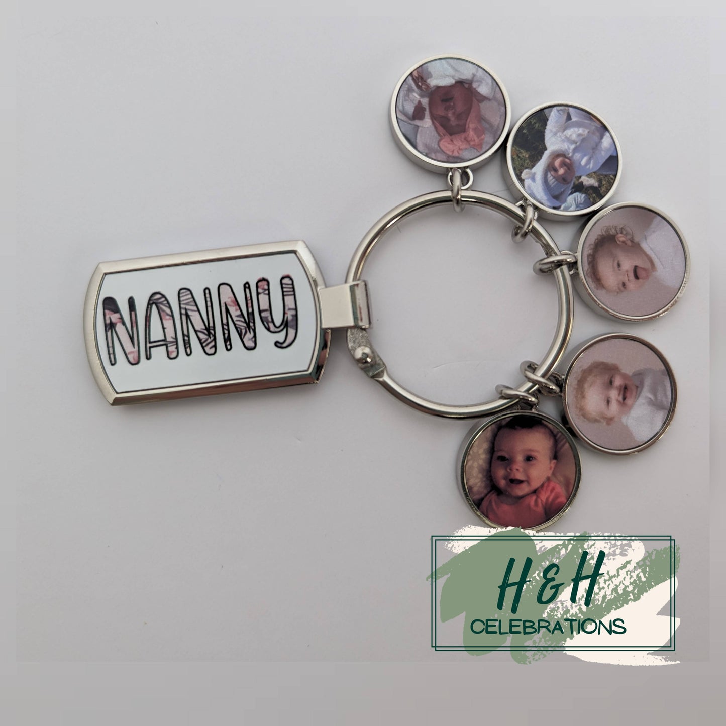 Personalised Photo Charm Keyring