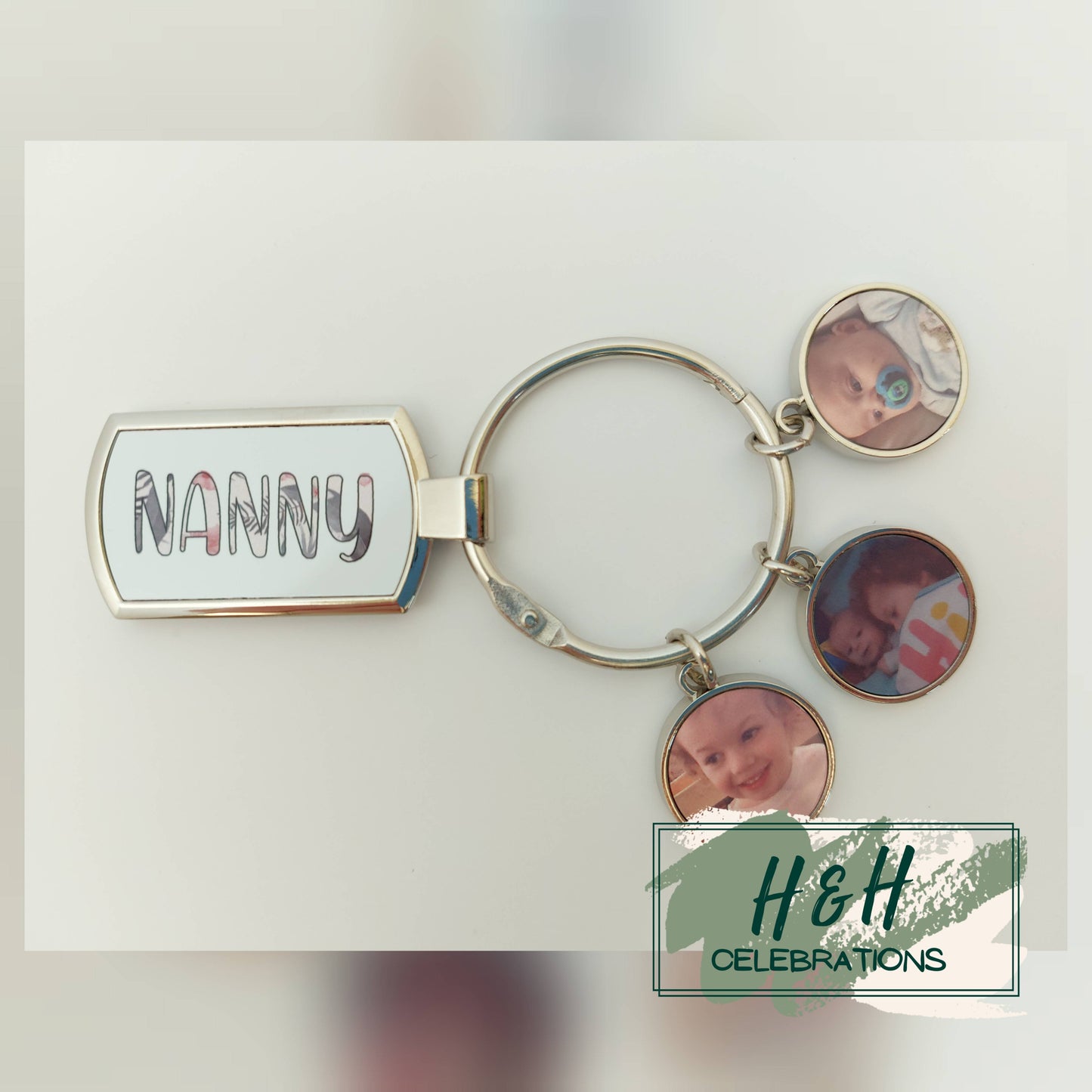 Personalised Photo Charm Keyring