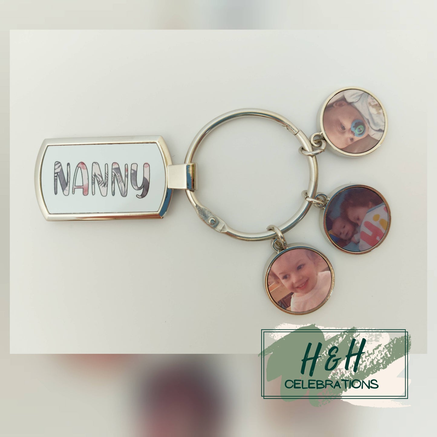 Personalised Photo Charm Keyring