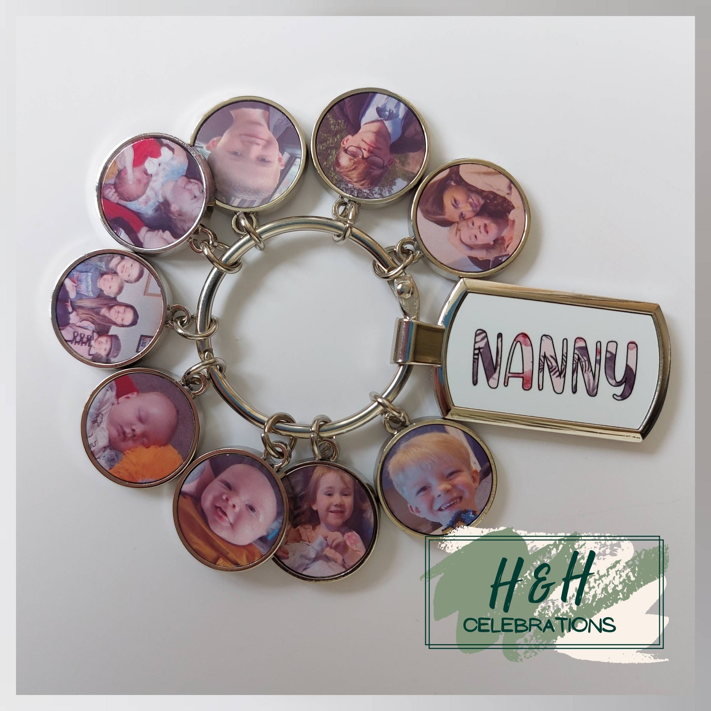 Personalised Photo Charm Keyring