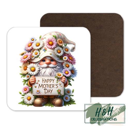Happy Mother's Day Gnome MDF Coaster