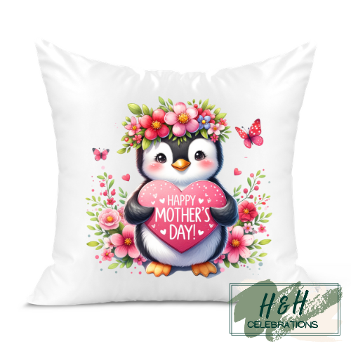 Happy Mother's Day Penguin Cushion