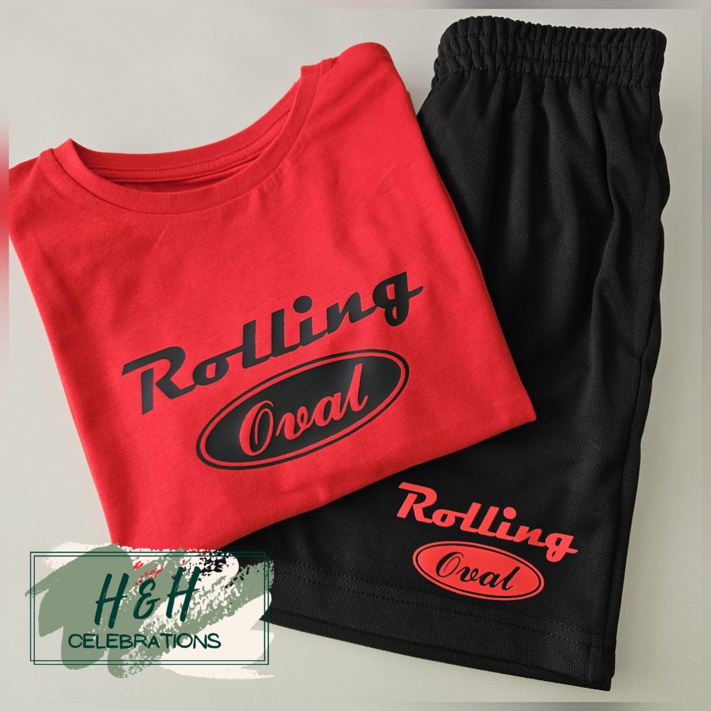 Rolling Oval Boys Shorts And T-Shirt Set