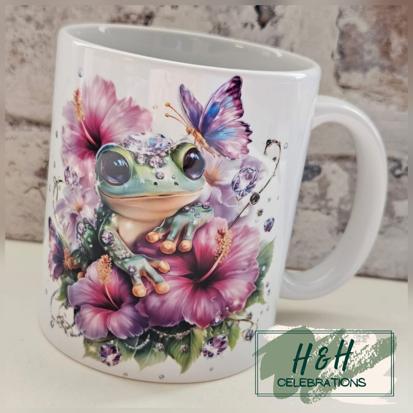 Jewelled Summer Frog Ceramic Mugs