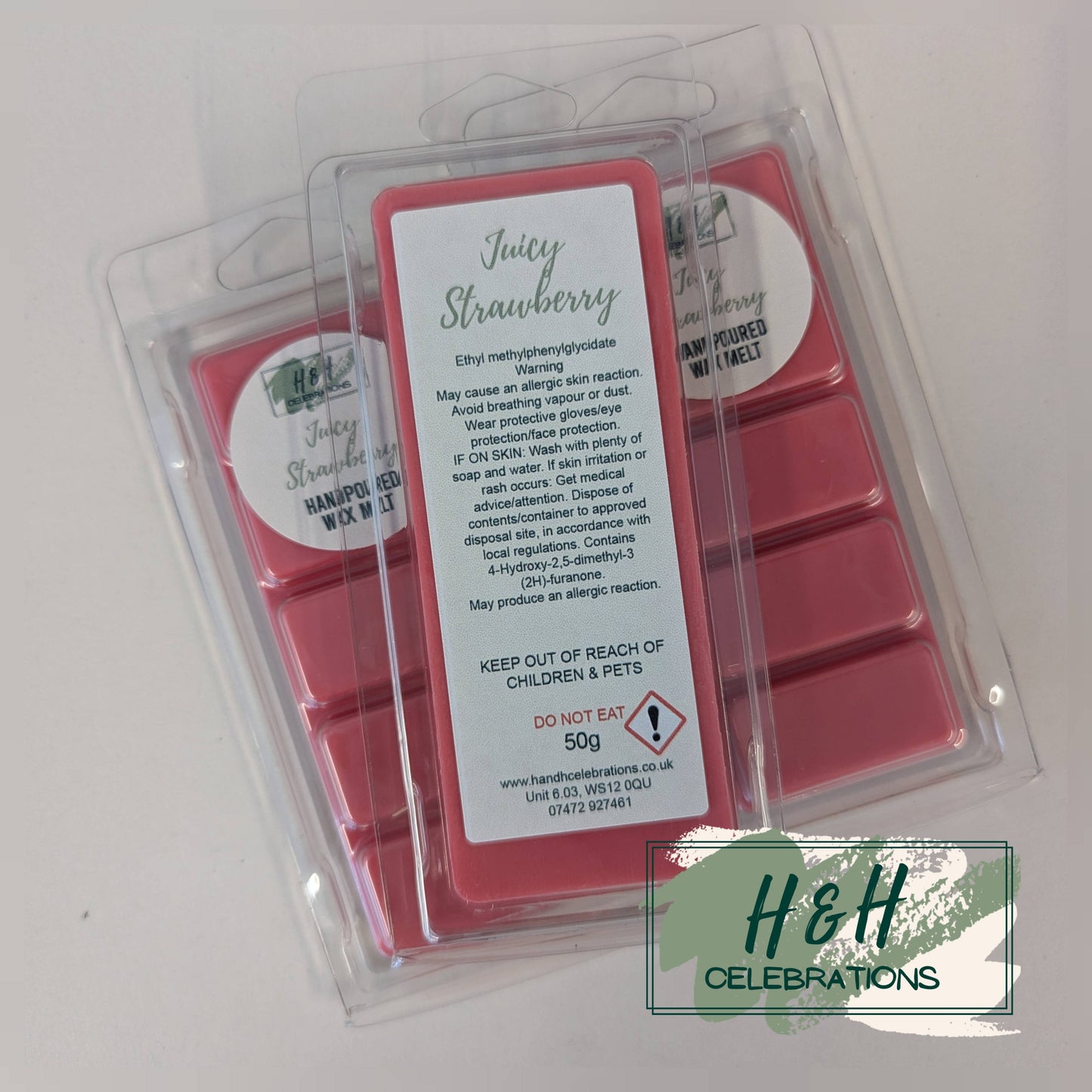 Juicy Strawberry Wax Melt Snap Bar