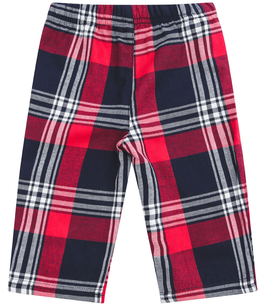Tartan Christmas Lounge Pants Navy And Red - Infants