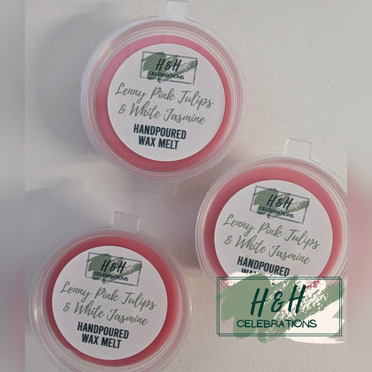 Lenny Pink Tulips & White Jasmine Wax Melt Shot Pot
