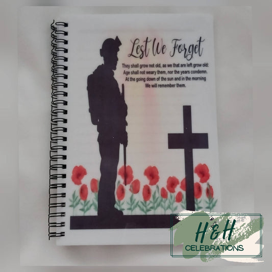 Lest We Forget A5 Lined Notepad