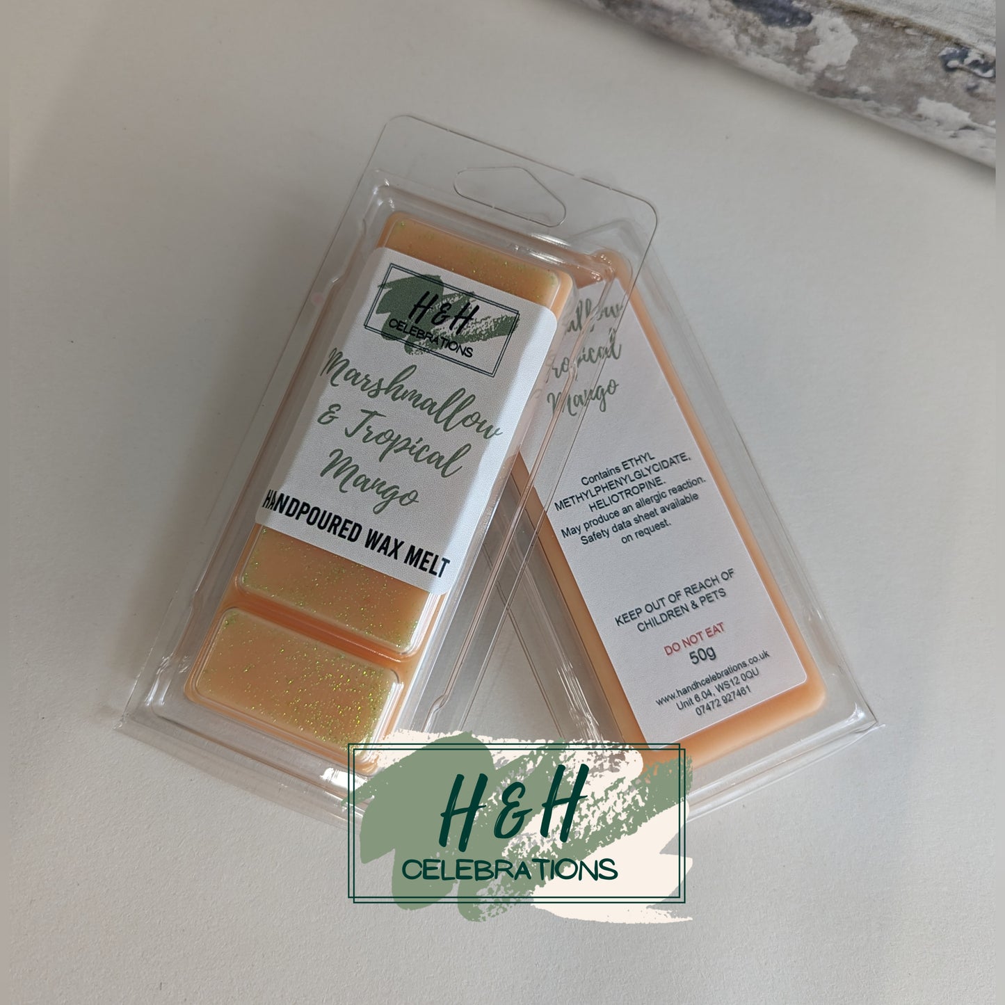 Marshmallow & Tropical Mango Wax Melt Snap Bar