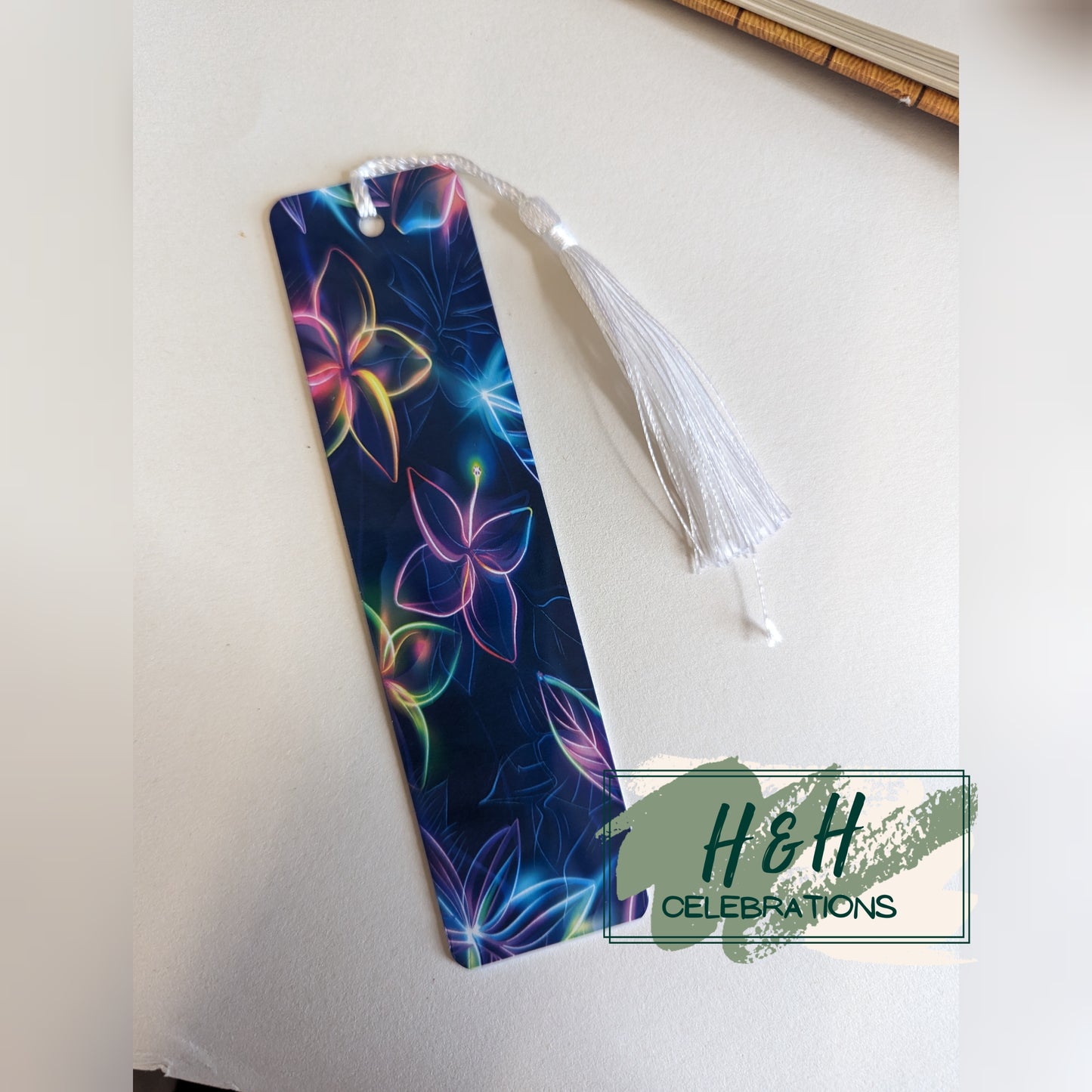 Neon Flowers Bookmark