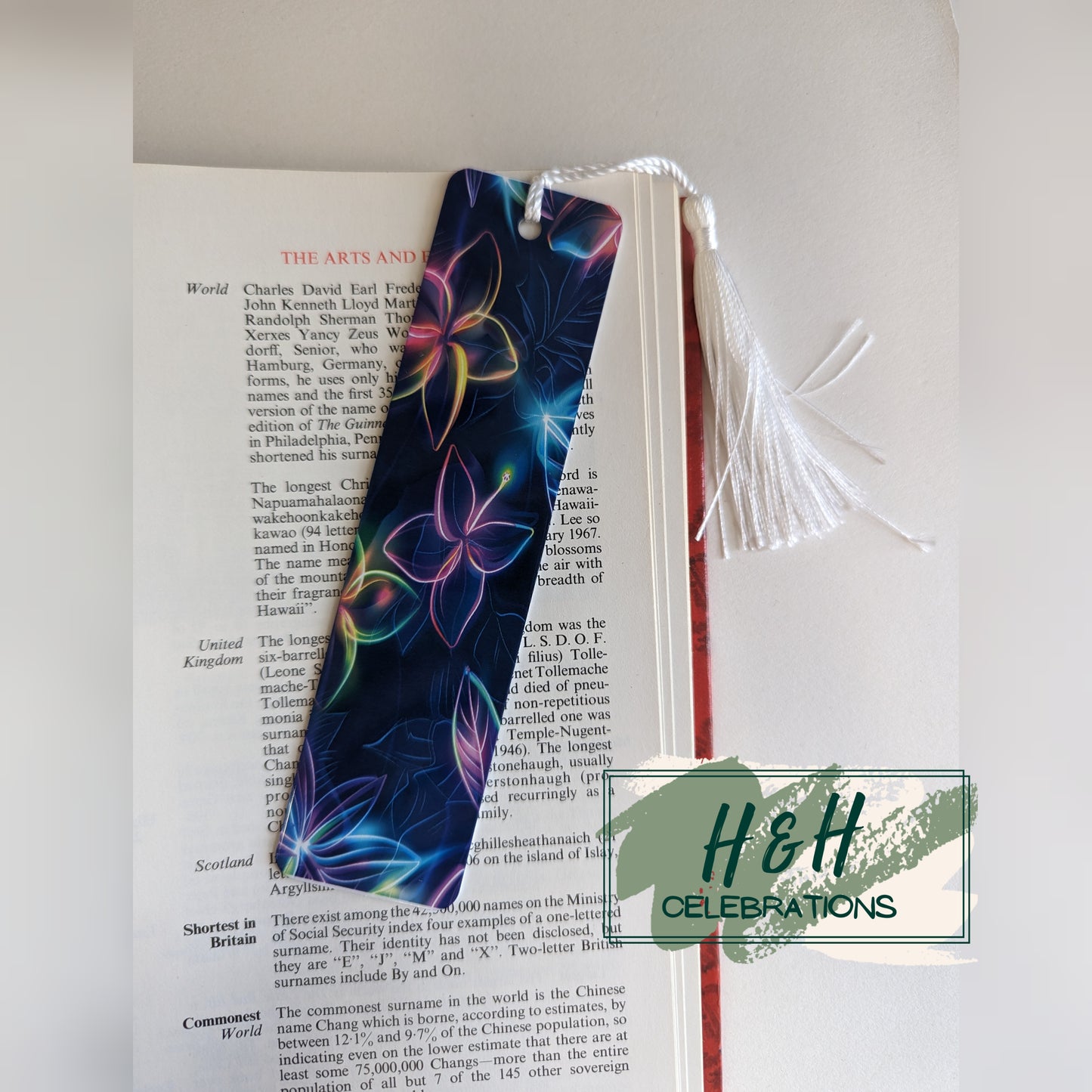Neon Flowers Bookmark