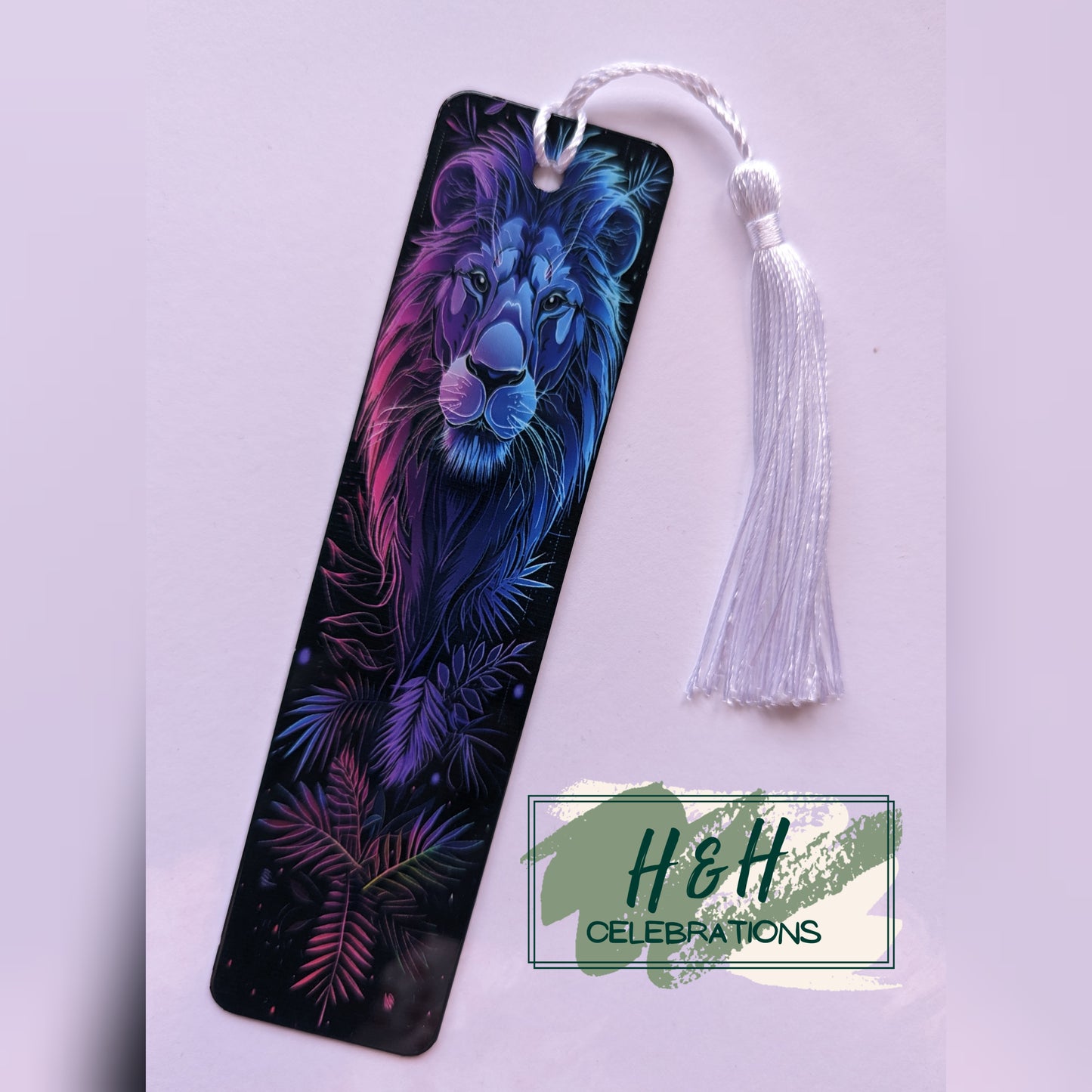 Neon Lion Bookmark