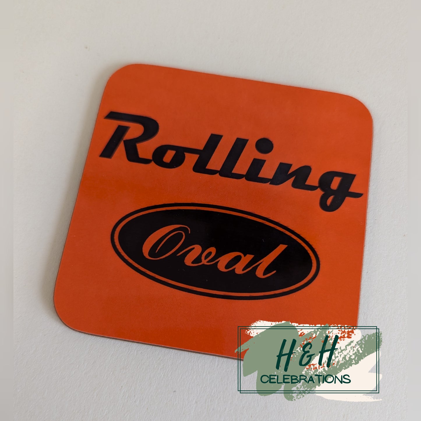 Rolling Oval Mdf Coaster