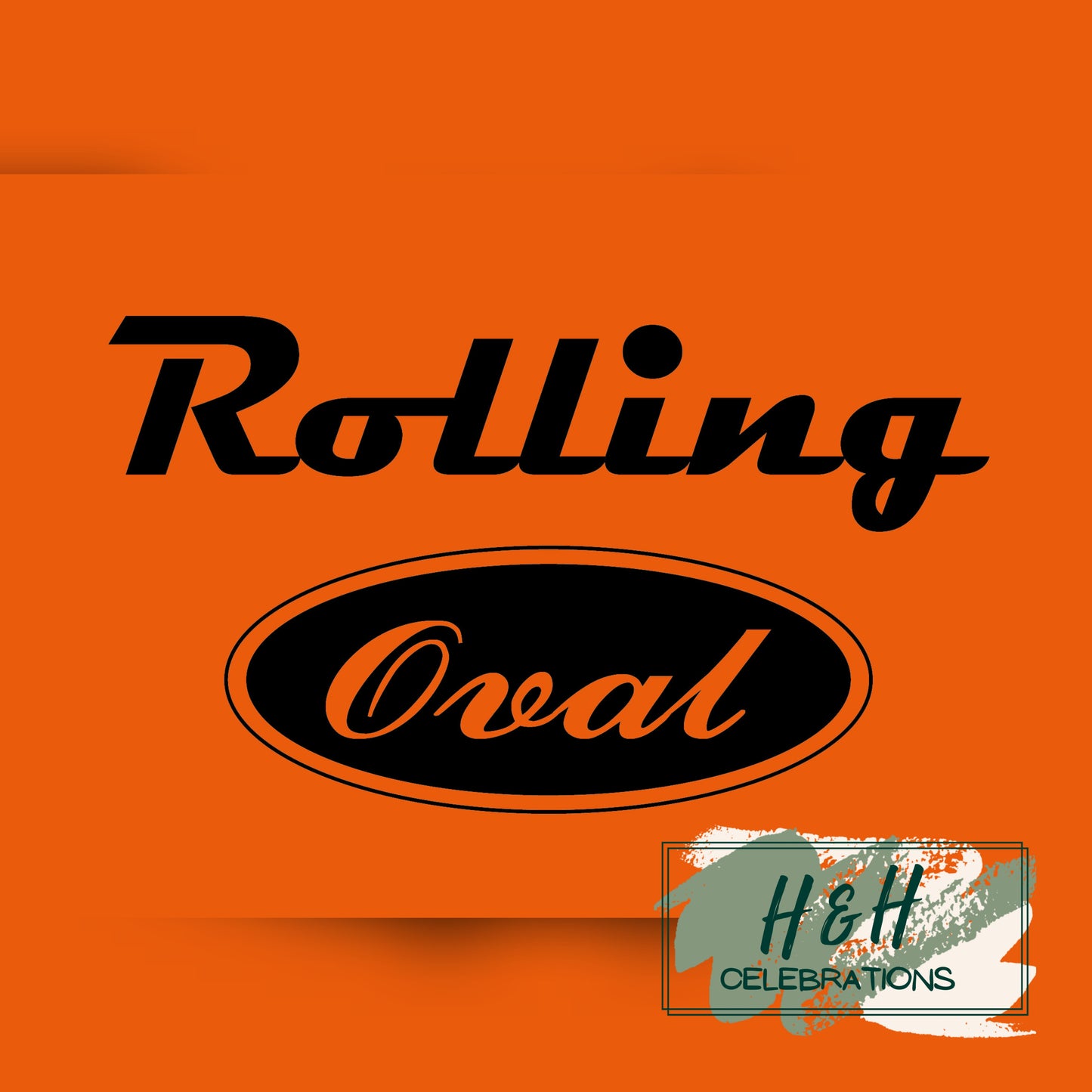 Rolling Oval Glass Clock