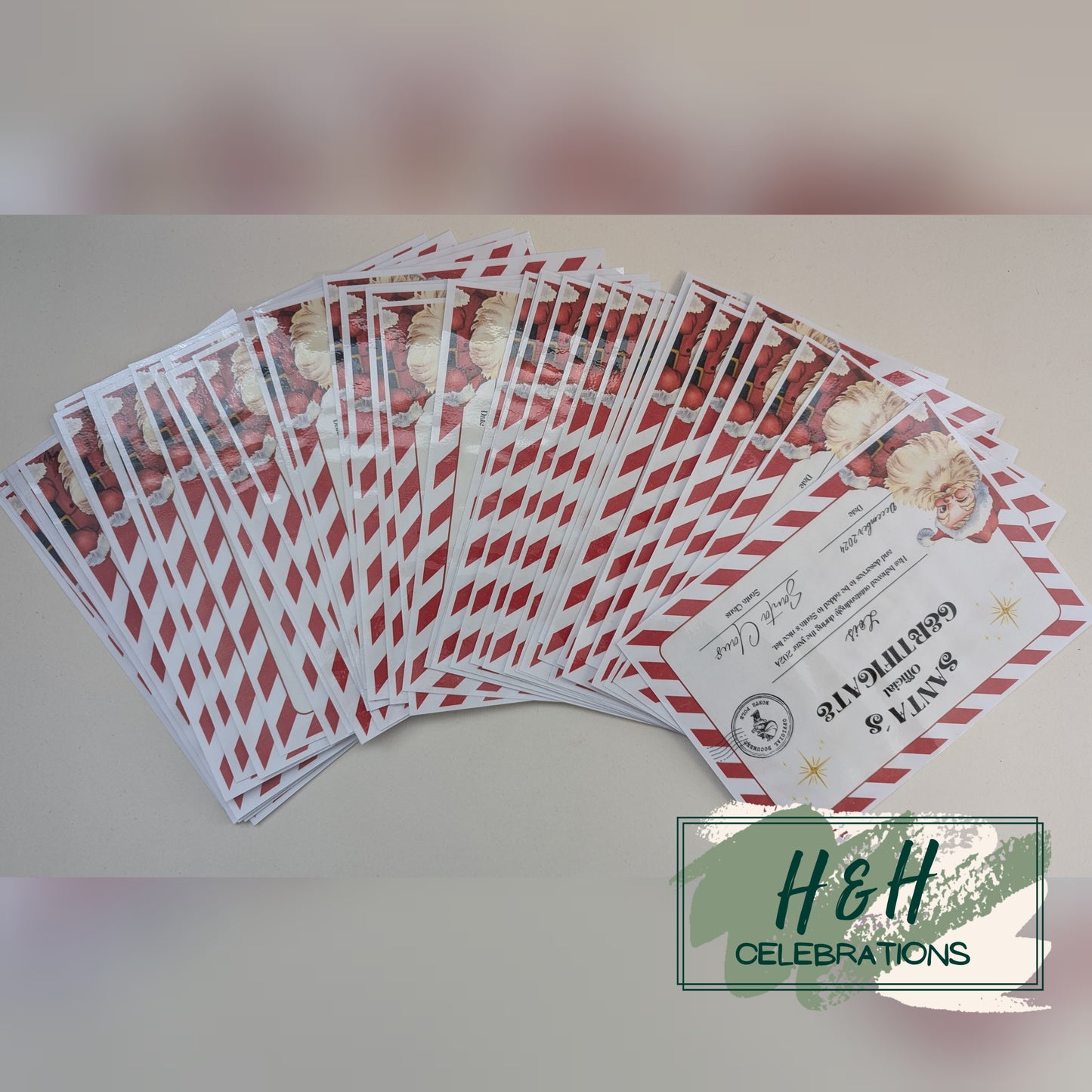 Personalised A5 Santa's Official Certificate