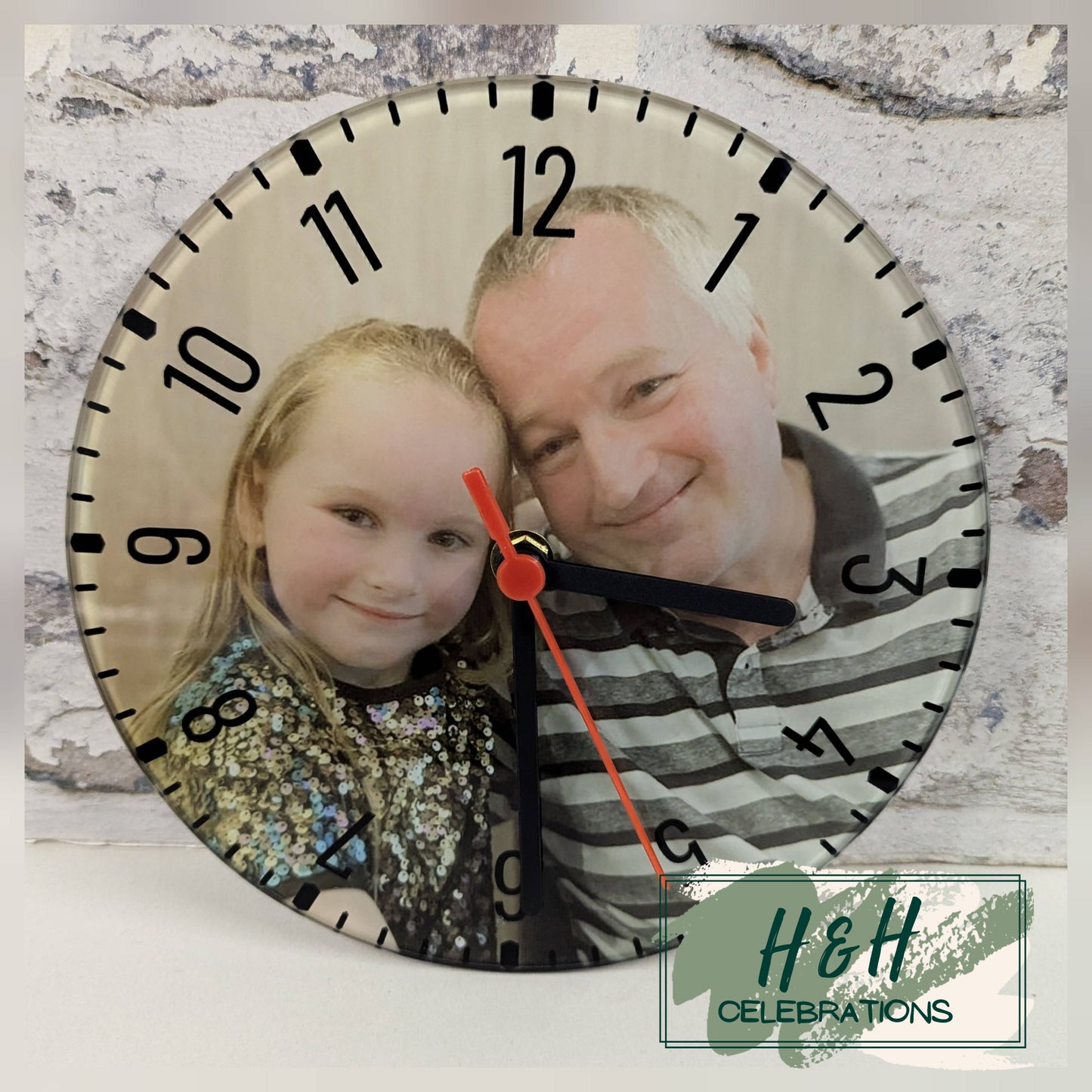 Personalised Glass Photo Wall Clock