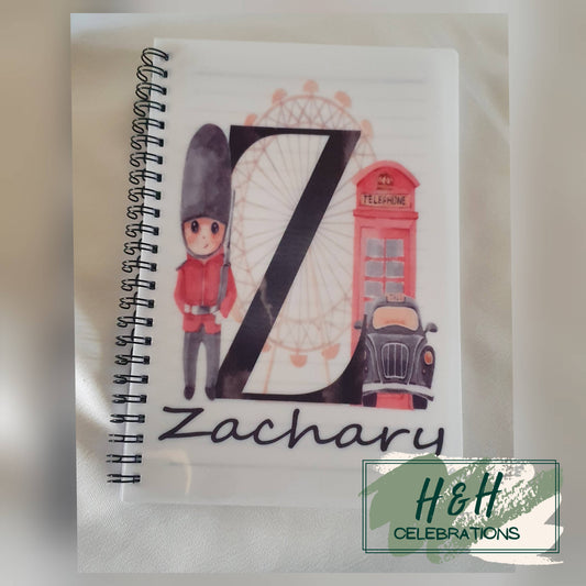 London Initial Personalised A5 Lined Notepad