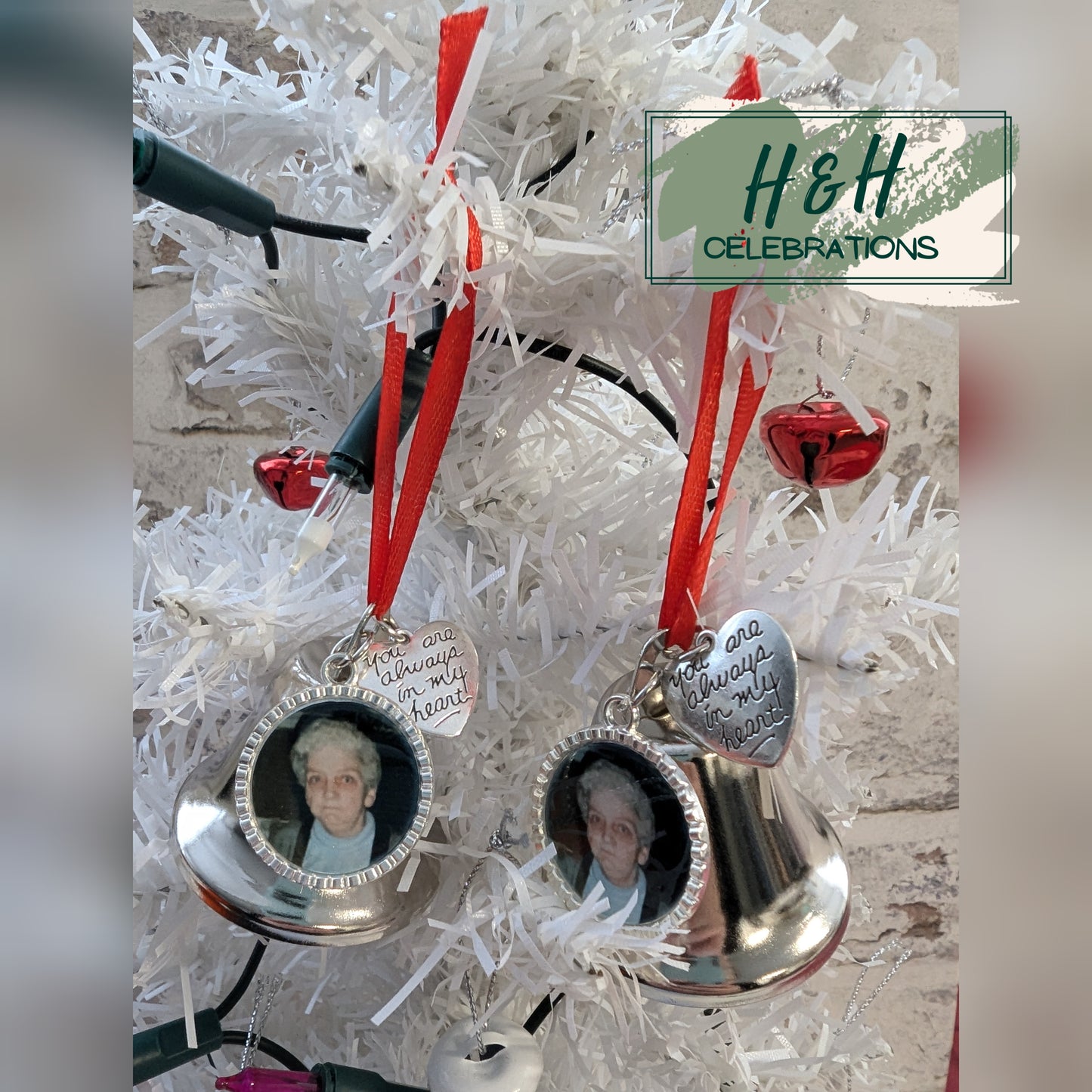 Personalised Memorial Bell Christmas Tree Decoration