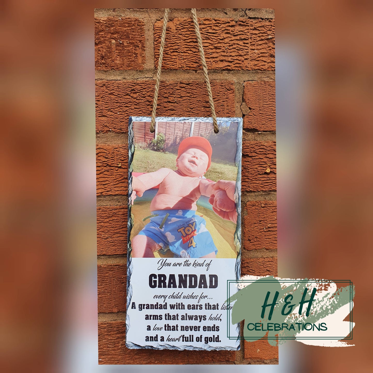 Add Your Own Image Personalised Rock Slate