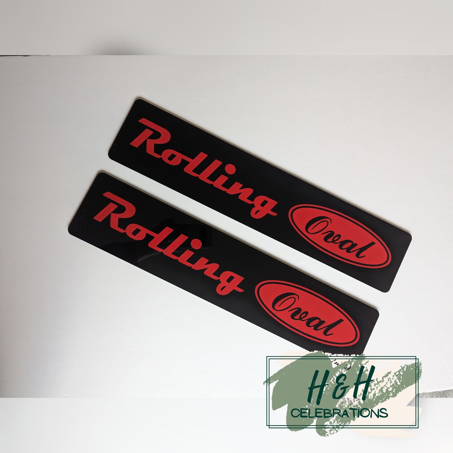 Rolling Oval Gloss Acrylic Show Plates