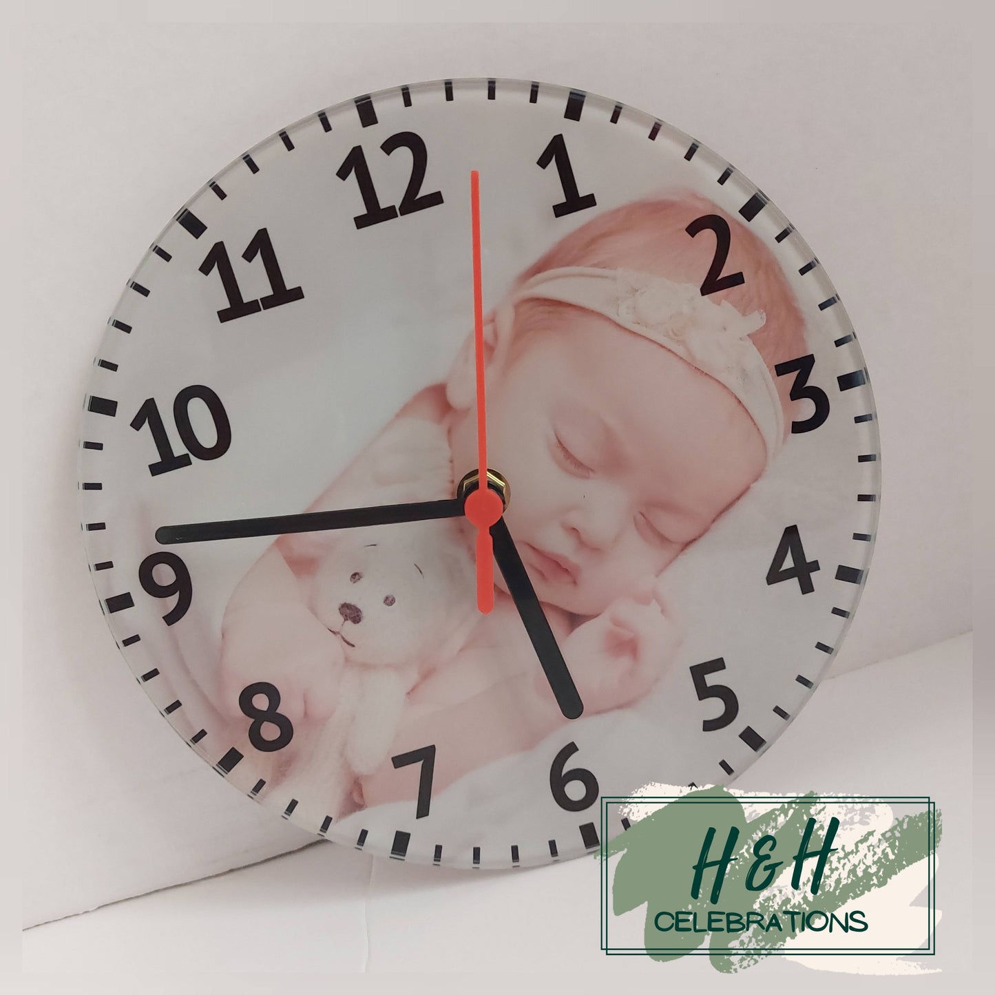 Personalised Glass Photo Wall Clock