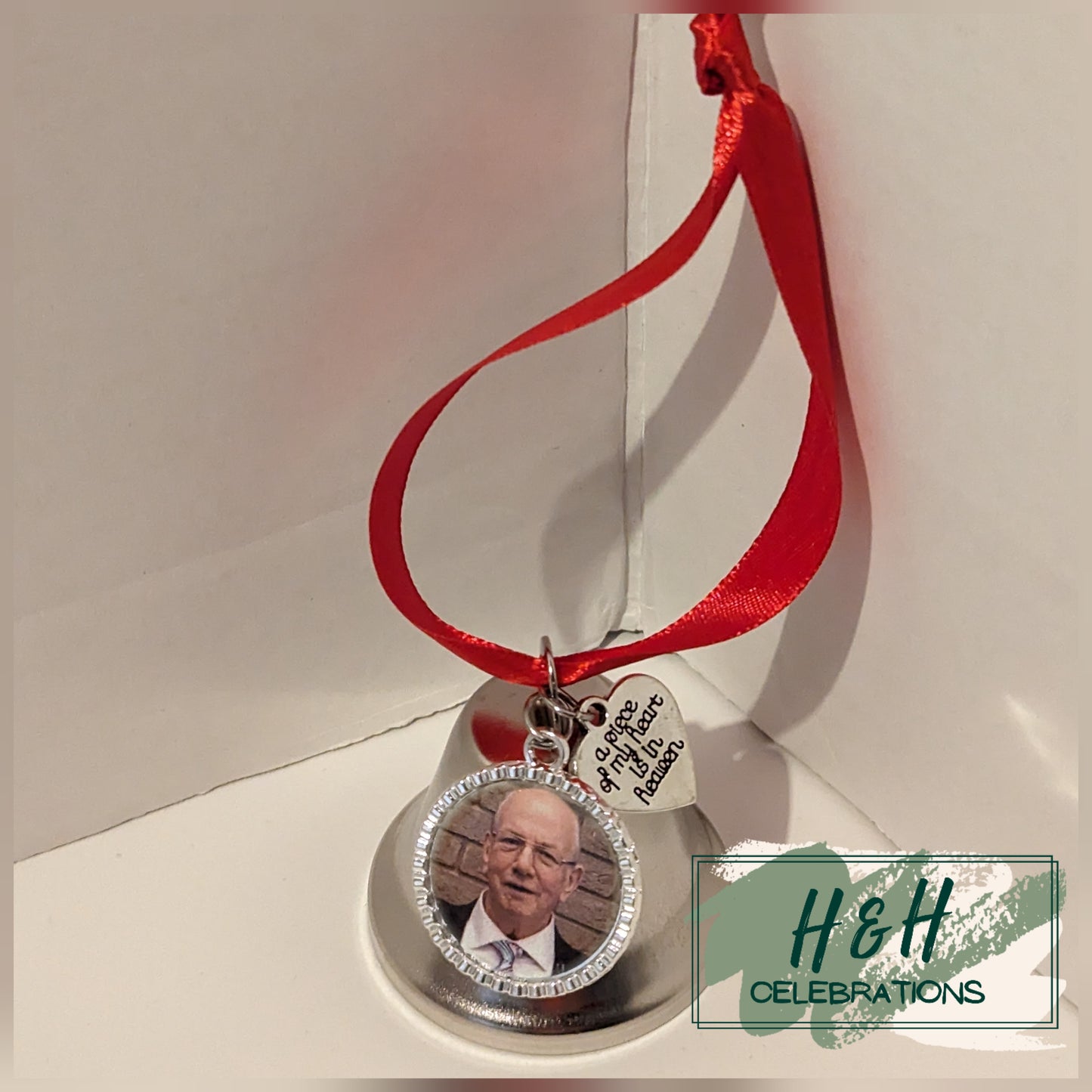 Personalised Memorial Bell Christmas Tree Decoration