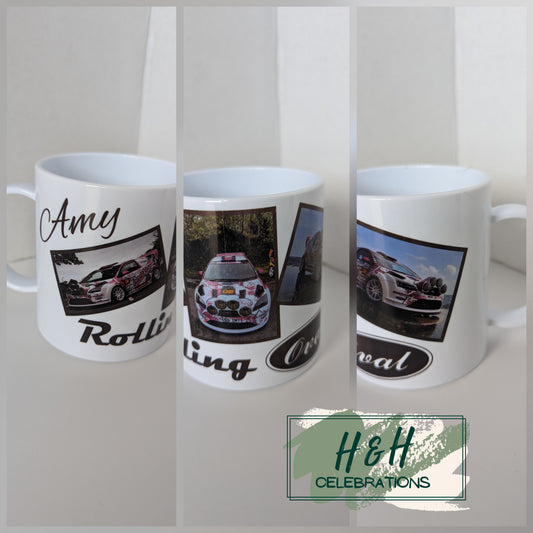 Rolling Oval Personalised Polymer Mug