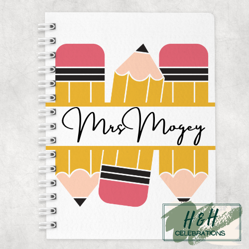 Personalised Pencils A5 Lined Notepad