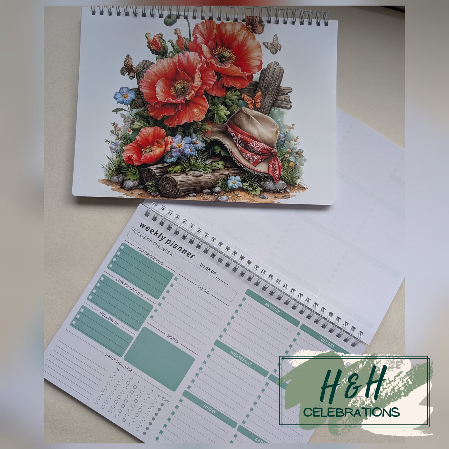 Poppy Garden Notebook Planner