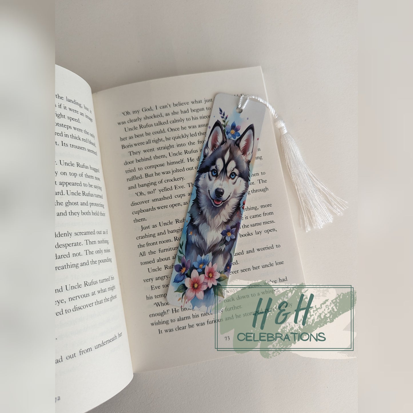 Puppy & Flowers Bookmark