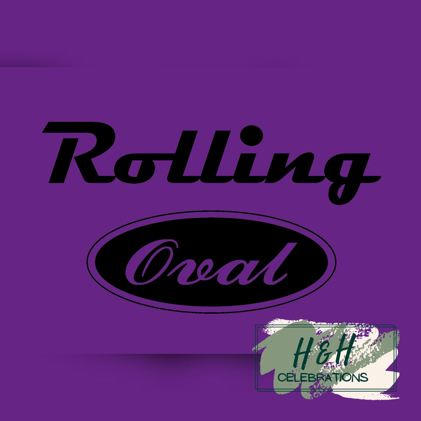 Rolling Oval Glass Clock